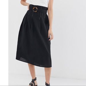 ASOS DESIGN High Waisted Midi Skirt
